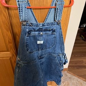 Riveted by Lee Denim Bib Overall Shorts 
Hammer Loop Light Wash XL Regular